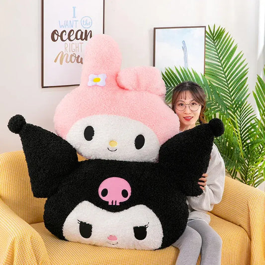 Oversized Hello Kitty Stuffed Animals Pillow Cushion Cute Cartoon Sanrio Doll Sofa My Melody Present Kuromi Kawaii Plush Toys